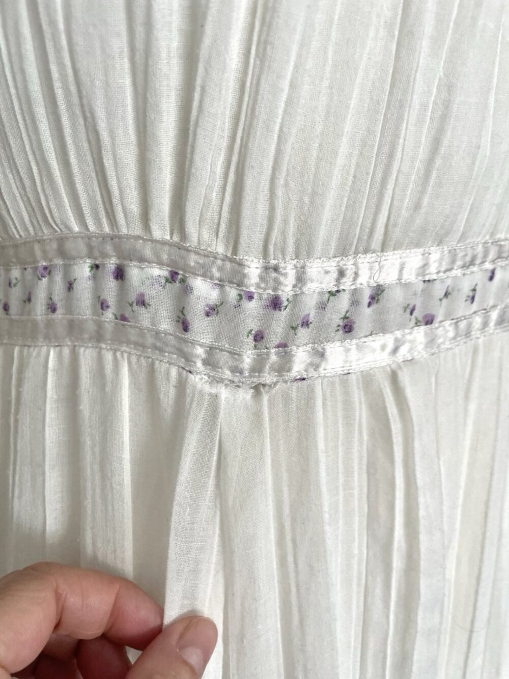 Vintage 70’s Gunne Sax Prairie Cottagecore Long Sleeve Maxi Dress Wedding sz XS - Picture 6 of 16